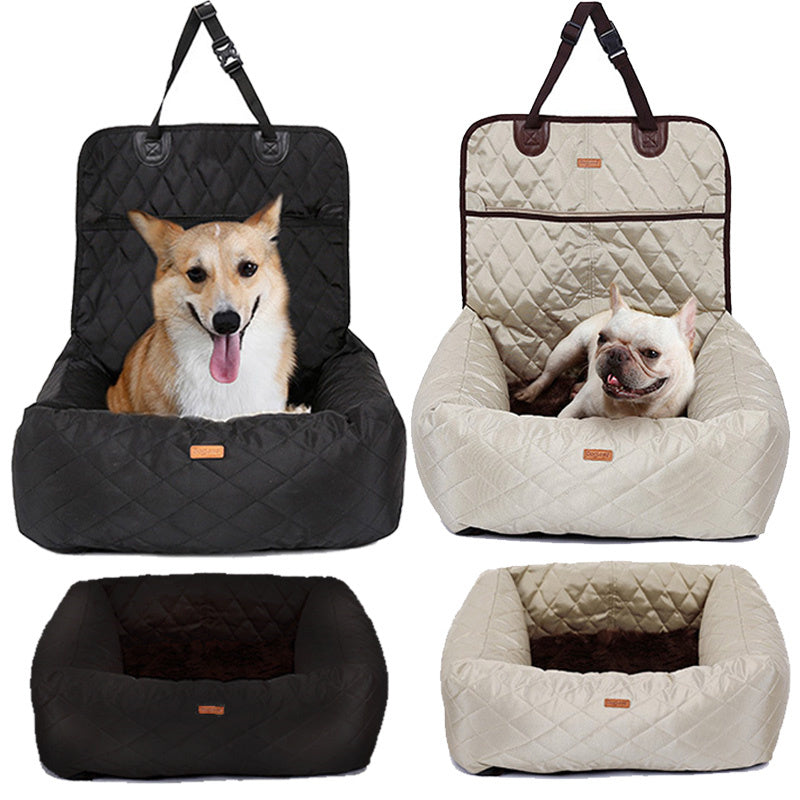 2 In 1 Pet Dog Carrier Folding Car Seat Pet Bed Mattress