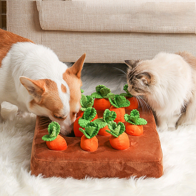 Carrot Plush Toy Vegetable Chew Toy