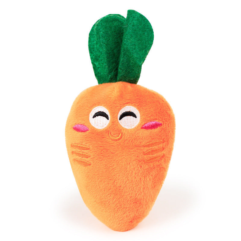 Carrot Plush Toy Vegetable Chew Toy