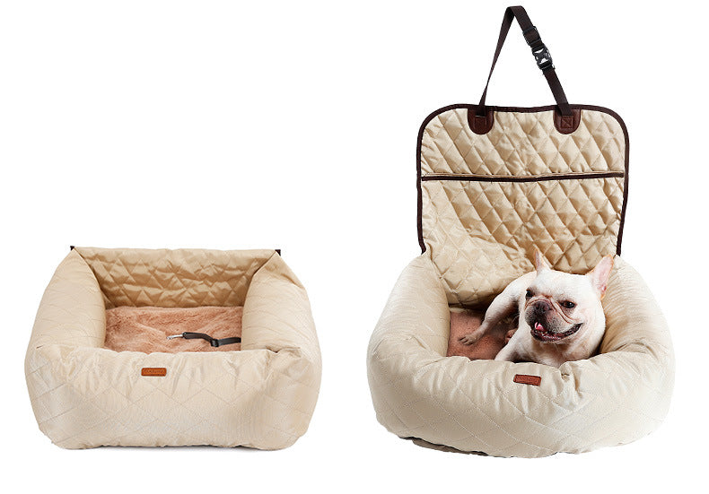 2 In 1 Pet Dog Carrier Folding Car Seat Pet Bed Mattress