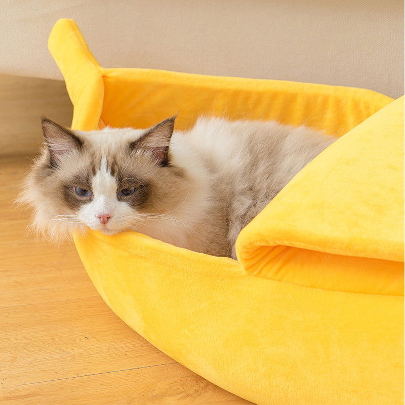 Banana Style Cat Bed House